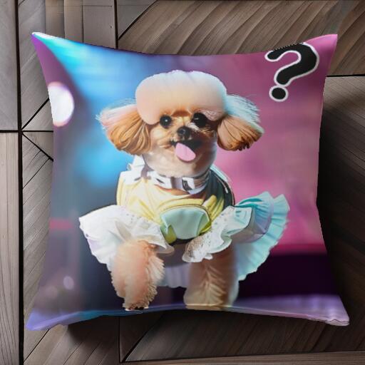 ステージ トイプードル ダンス 衣装 かわいい クッションカバー 45×45cm アニマル柄 おしゃれ 可愛い ..