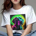 ラブラドールレトリバー Tシャツ レディース 犬ファン 半袖 春夏 犬柄 プリント カジュアル かわいい 人間用 個性派 ここだけのデザイン 面白 ラブラドール...