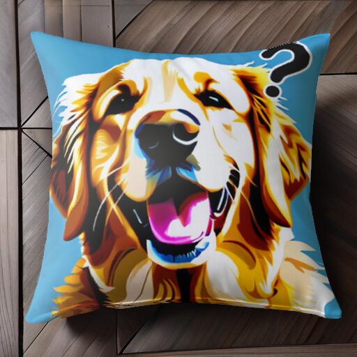 なし ゴールデンレトリバー クッションカバー 45×45cm アニマル柄 おしゃれ 可愛い クッション本体付き 正方形 犬ファン