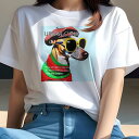 ダルメシアン Tシャツ レディース 犬ファン 半袖 春夏 犬柄 プリント カジュアル かわいい 人間用 個性派 ここだけのデザイン 面白 サングラス ダルメシアン 帽子 セーター