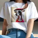 イタリアングレーハウンド Tシャツ レディース 犬ファン 半袖 春夏 犬柄 プリント カジュアル かわいい 人間用 個性派 ここだけのデザイン 面白 帽子 イタリアングレーハウンド サングラス 服