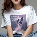 イタリアングレーハウンド Tシャツ レディース 犬ファン 半袖 春夏 犬柄 プリント カジュアル かわいい 人間用 個性派 ここだけのデザイン 面白 サングラス...