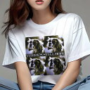 キャバリア Tシャツ レディース 犬ファン 半袖 春夏 犬柄 プリント カジュアル かわいい 人間用 個性派 ここだけのデザイン 面白 キャバリア