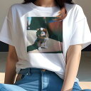 キャバリア Tシャツ レディース 犬ファン 半袖 春夏 犬柄 プリント カジュアル かわいい 人間用 個性派 ここだけのデザイン 面白 ストライプ キャバリア ...