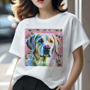 ラブラドールレトリバー Tシャツ レディース 犬ファン 半袖 春夏 犬柄 プリント カジュアル かわいい 人間用 個性派 ここだけのデザイン 面白 植物 ラブラ...