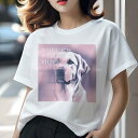 ゴールデンレトリバー Tシャツ レディース 犬ファン 半袖 春夏 犬柄 プリント カジュアル かわいい 人間用 個性派 ここだけのデザイン 面白 ゴールデンレト...