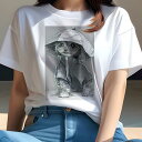 マルチーズ Tシャツ レディース 犬ファン 半袖 春夏 犬柄 プリント カジュアル かわいい 人間用 個性派 ここだけのデザイン 面白 傘 マルチーズ レインコ...