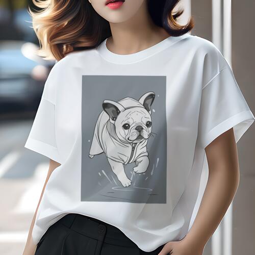 フレンチブルドッグ Tシャツ レディース 犬ファン 半袖 春夏 犬柄 プリント カジュアル かわいい 人間..