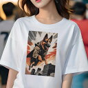 ジャーマンシェパードドッグ Tシャツ レディース 犬ファン 半袖 春夏 犬柄 プリント カジュアル かわいい 人間用 個性派 ここだけのデザイン 面白 スーパー...