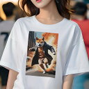 柴犬 Tシャツ レディース 犬ファン 半袖 春夏 犬柄 プリント カジュアル かわいい 人間用 個性派 ここだけのデザイン 面白 爆発 柴犬 コート 都会 建物