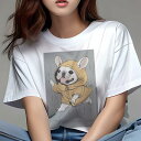 フレンチブルドッグ Tシャツ レディース 犬ファン 半袖 春夏 犬柄 プリント カジュアル かわいい 人間用 個性派 ここだけのデザイン 面白 レインコート フ...