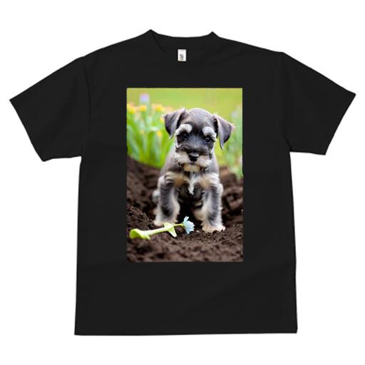 ミニチュアシュナウザー Tシャツ メンズ キッズ 犬ファン 半袖 春夏 犬柄 プリント カジュアル かわい..