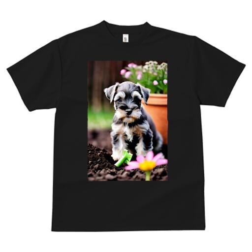 ミニチュアシュナウザー Tシャツ メンズ キッズ 犬ファン 半袖 春夏 犬柄 プリント カジュアル かわい..
