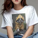 フレンチブルドッグ Tシャツ レディース 犬ファン 半袖 春夏 犬柄 プリント カジュアル かわいい 人間用 個性派 ここだけのデザイン 面白 雨 フレンチブル...