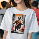 ボストンテリア Tシャツ レディース 犬ファン 半袖 春夏 犬柄 プリント カジュアル かわいい 人間用 個性派 ここだけのデザイン 面白 コート ボストンテリ...