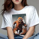 チャウチャウ Tシャツ レディース 犬ファン 半袖 春夏 犬柄 プリント カジュアル かわいい 人間用 個性派 ここだけのデザイン 面白 コート チャウチャウ 爆発 シティ
