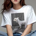 ウエストハイランドホワイトテリア Tシャツ レディース 犬ファン 半袖 春夏 犬柄 プリント カジュアル かわいい 人間用 個性派 ここだけのデザイン 面白 レ...