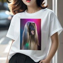 アフガンハウンド Tシャツ レディース 犬ファン 半袖 春夏 犬柄 プリント カジュアル かわいい 人間用 個性派 ここだけのデザイン 面白 アフガンハウンド