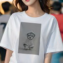 ヨークシャーテリア Tシャツ レディース 犬ファン 半袖 春夏 犬柄 プリント カジュアル かわいい 人間用 個性派 ここだけのデザイン 面白 レインコート ヨ...