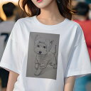 ウエストハイランドホワイトテリア Tシャツ レディース 犬ファン 半袖 春夏 犬柄 プリント カジュアル かわいい 人間用 個性派 ここだけのデザイン 面白 レ...