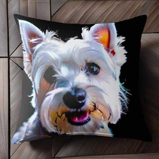 ウエストハイランドホワイトテリア クッションカバー 45×45cm アニマル柄 おしゃれ 可愛い クッション..