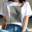 ウエストハイランドホワイトテリア Tシャツ レディース 犬ファン 半袖 春夏 犬柄 プリント カジュアル かわいい 人間用 個性派 ここだけのデザイン 面白 レ...