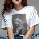 マルチーズ Tシャツ レディース 犬ファン 半袖 春夏 犬柄 プリント カジュアル かわいい 人間用 個性派 ここだけのデザイン 面白 レインコート マルチーズ
