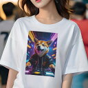 柴犬 Tシャツ レディース 犬ファン 半袖 春夏 犬柄 プリント カジュアル かわいい 人間用 個性派 ここだけのデザイン 面白 DJ 柴犬 ヘッドホン 音楽 ...