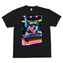 柴犬 Tシャツ メンズ キッズ 犬ファン 半袖 春夏 犬柄 プリント カジュアル かわいい 人間用 個性派 ここだけのデザイン 面白 DJ 柴犬 ターンテーブル サングラス ヘッドホン