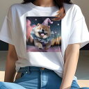 チャウチャウ Tシャツ レディース 犬ファン 半袖 春夏 犬柄 プリント カジュアル かわいい 人間用 個性派 ここだけのデザイン 面白 星 チャウチャウ 帽子 首輪