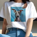 イタリアングレーハウンド Tシャツ レディース 犬ファン 半袖 春夏 犬柄 プリント カジュアル かわいい 人間用 個性派 ここだけのデザイン 面白 イタリアン...