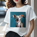 イタリアングレーハウンド Tシャツ レディース 犬ファン 半袖 春夏 犬柄 プリント カジュアル かわいい 人間用 個性派 ここだけのデザイン 面白 イタリアン...