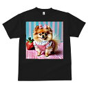 ポメラニアン Tシャツ メンズ キッズ 犬ファン 半袖 春夏 犬柄 プリント カジュアル かわいい 人間用 個性派 ここだけのデザイン 面白 イチゴ ポメラニアン リボン チェック柄 ワンピース