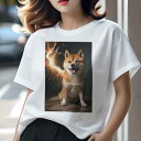 柴犬 Tシャツ レディース 犬ファン 半袖 春夏 犬柄 プリント カジュアル かわいい 人間用 個性派 ここだけのデザイン 面白 花火 柴犬