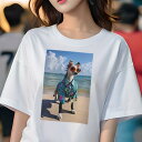 チャイニーズクレステッドドッグ Tシャツ レディース 犬ファン 半袖 春夏 犬柄 プリント カジュアル かわいい 人間用 個性派 ここだけのデザイン 面白 アロ...