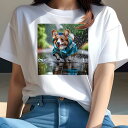 コーギー Tシャツ レディース 犬ファン 半袖 春夏 犬柄 プリント カジュアル かわいい 人間用 個性派 ここだけのデザイン 面白 雨 コーギー レインコート...