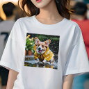 コーギー Tシャツ レディース 犬ファン 半袖 春夏 犬柄 プリント カジュアル かわいい 人間用 個性派 ここだけのデザイン 面白 雨 コーギー レインコート...