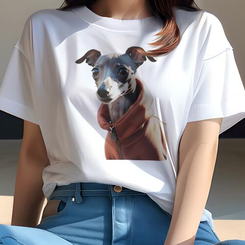 イタリアングレーハウンド Tシャツ レディース 犬ファン 半袖 春夏 犬柄 プリント カジュアル かわいい..