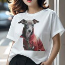 イタリアングレーハウンド Tシャツ レディース 犬ファン 半袖 春夏 犬柄 プリント カジュアル かわいい 人間用 個性派 ここだけのデザイン 面白 ジャケット...