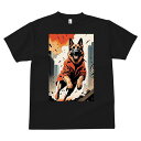 ジャーマンシェパード Tシャツ メンズ キッズ 犬ファン 半袖 春夏 犬柄 プリント カジュアル かわいい 人間用 個性派 ここだけのデザイン 面白 コート ジ...