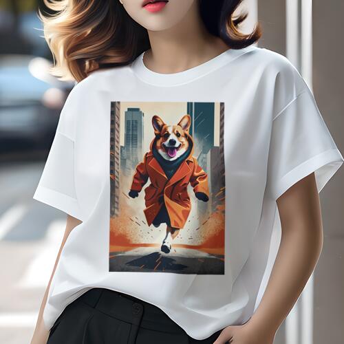 コーギー Tシャツ レディース 犬ファン 半袖 春夏 犬柄 プリント カジュアル かわいい 人間用 個性派 ..