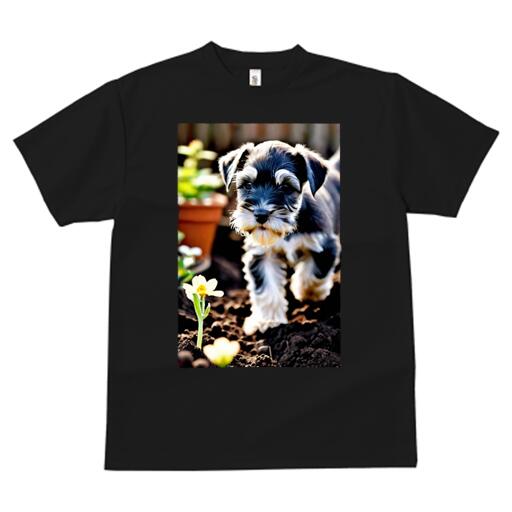 ミニチュアシュナウザー Tシャツ メンズ キッズ 犬ファン 半袖 春夏 犬柄 プリント カジュアル かわい..