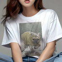 フレンチブルドッグ Tシャツ レディース 犬ファン 半袖 春夏 犬柄 プリント カジュアル かわいい 人間用 個性派 ここだけのデザイン 面白 雨 フレンチブル...