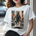 ジャーマンシェパード Tシャツ レディース 犬ファン 半袖 春夏 犬柄 プリント カジュアル かわいい 人間用 個性派 ここだけのデザイン 面白 コート ジャー...