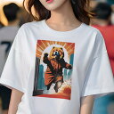 チャウチャウ Tシャツ レディース 犬ファン 半袖 春夏 犬柄 プリント カジュアル かわいい 人間用 個性派 ここだけのデザイン 面白 太陽 チャウチャウ 摩...