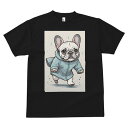 フレンチブルドッグ Tシャツ メンズ キッズ 犬ファン 半袖 春夏 犬柄 プリント カジュアル かわいい 人間用 個性派 ここだけのデザイン 面白 レインコート...