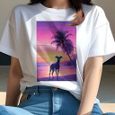 イタリアングレーハウンド Tシャツ レディース 犬ファン 半袖 春夏 犬柄 プリント カジュアル かわいい 人間用 個性派 ここだけのデザイン 面白 ビーチ イ...