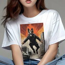 ジャーマンシェパードドッグ Tシャツ レディース 犬ファン 半袖 春夏 犬柄 プリント カジュアル かわいい 人間用 個性派 ここだけのデザイン 面白 コート ...