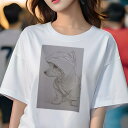 マルチーズ Tシャツ レディース 犬ファン 半袖 春夏 犬柄 プリント カジュアル かわいい 人間用 個性派 ここだけのデザイン 面白 レインコート マルチーズ
