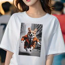 コーギー Tシャツ レディース 犬ファン 半袖 春夏 犬柄 プリント カジュアル かわいい 人間用 個性派 ここだけのデザイン 面白 コート コーギー スーツ ...